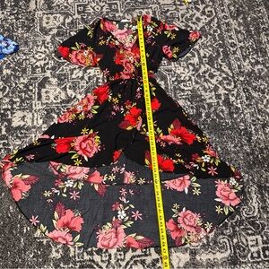 Women’s kormei Floral Black and Pink  Dress